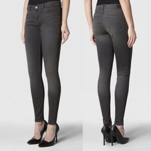 ALL SAINTS ASHBY Low-Rise Skinny Fit Denim Jeans Grey/Heathered Black WMNS Sz 32